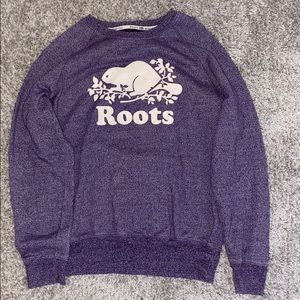 Purple Roots crewneck sweatshirt